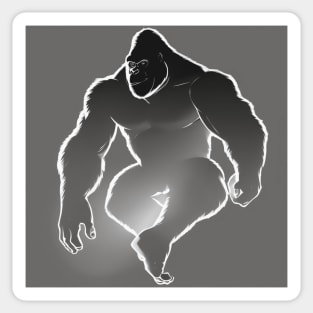 Gorilla Shadow Silhouette Anime Style Collection No. 163 Sticker